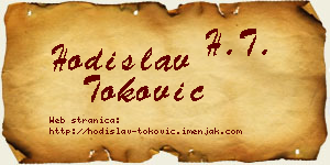 Hodislav Toković vizit kartica